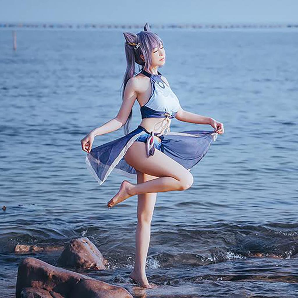 [Milky Time] Genshin Impact Cosplay Swimsuit Costume Genshin Liyue Qixing Summer (Kokusei)