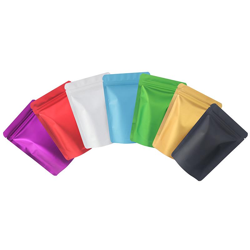 Matte Frosted Aluminum Foil Zipper Bag with Custom Logo for Medicine Powder Packaging
