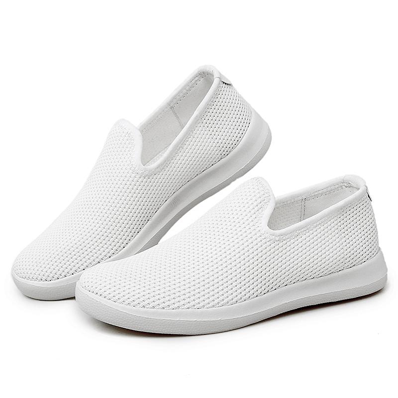 Fashion Anti-skid Casual Flats Shoes for Women Lightweight Slip-on Footwear Soft Comfort Wear-resistant Shoes Fashion Big Size 42