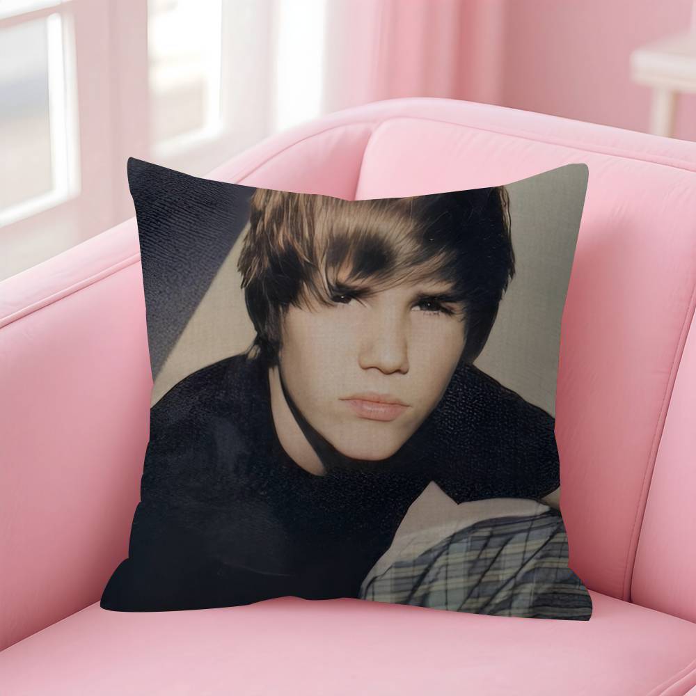 

Singer cool JJustin Bieber Cushion Cover Car Throw Pillow Case For Sofa Car Christmas Gift 40x40cm 45x45cm 30x30 cm