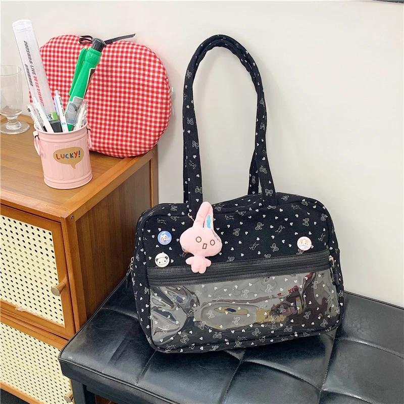 New Harajuku Daily Commuting One-shoulder Crossbody Bag Comic Exhibition Hand Tote Bag Girl Cute Sweet Kawaii Ulzzang Ita Bag