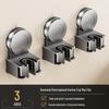 No-Punch Broom & Mop Wall Mount Clip - Suction Cup Hanging Rack for Bathroom/Backdoor Storage