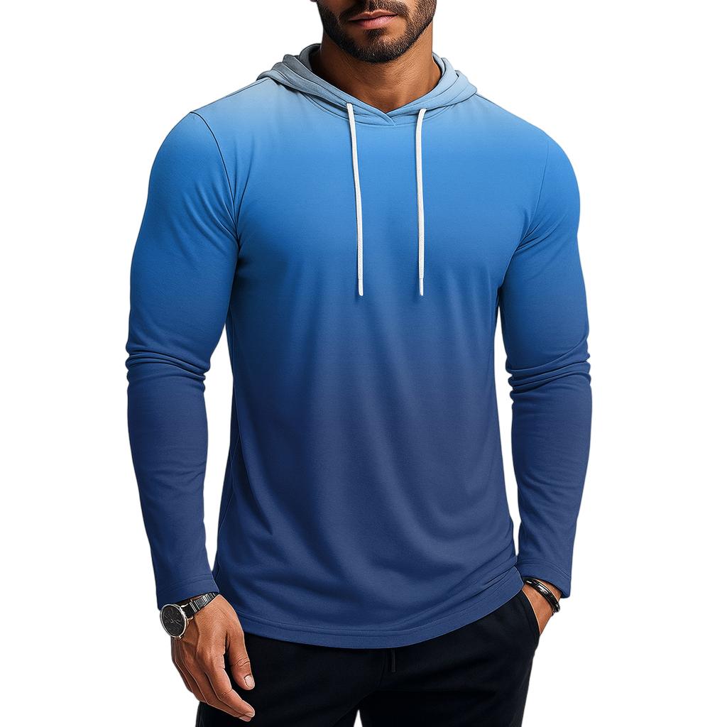 Herre Genser Løs Ensfarget Utendørs Varm Pustende T-skjorte Topp