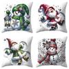 4PCS Tree Snowflake Christmas Pillow Covers Reindeer Xmas Pillowslip  Bed Decoration