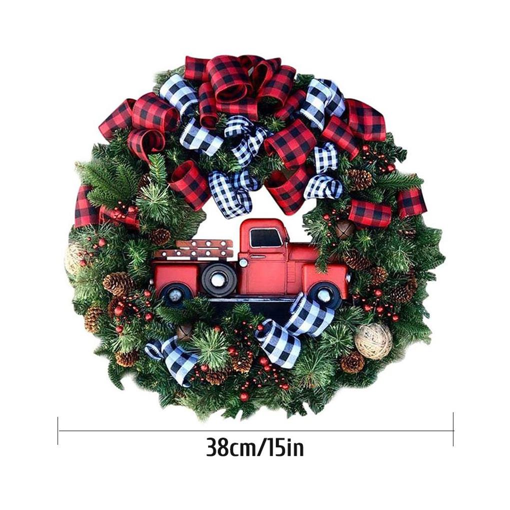 Christmas Wreath Ornaments Interesting Window Door DIY Scene Layout Simulation Pine Hanging Decoration Holiday Pendant Prop