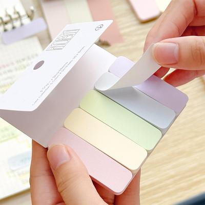 50-100Sayfa Simplicity Yapışkan Not Düz Renk Mini Not Defteri Çocuklar İçin Yaratıcı Çalışma Not Defteri Güzel Kırtasiye Yapışkanlı Dizin Notu