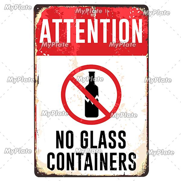ATTENTION Sign Vintage Metal Sign Tin Sign Vintage  Decoration Plaque Home Wall Decor Bar Sign Home Decor Poster Custom