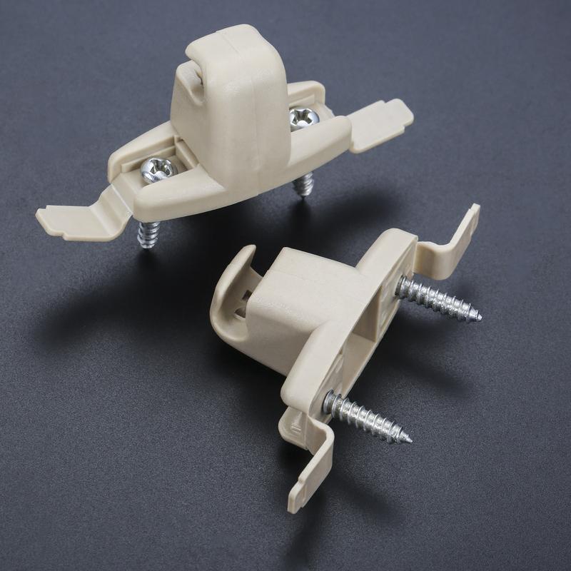 2Pcs Beige Car Sun Visor Clip Holder Bracket Sun Visor Clips including 4 Screws For BMW 32i 323i 328Ci 330xi M3 Car Accessory