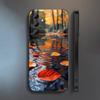 Autumn Leaves Falling Phone Case For Samsung S 25,24,23,22,30,21,10,9,Ultra,Plus,Lite,FE,4,5 G Soft Black Case