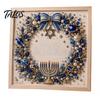 Indoor Garden Decor DIY Hanukkah Pearl Art Kit, 3D Mosaic Bead Craft Set, Creative Holiday Gift for Family Ritual Activity Making Kit Traditional Home