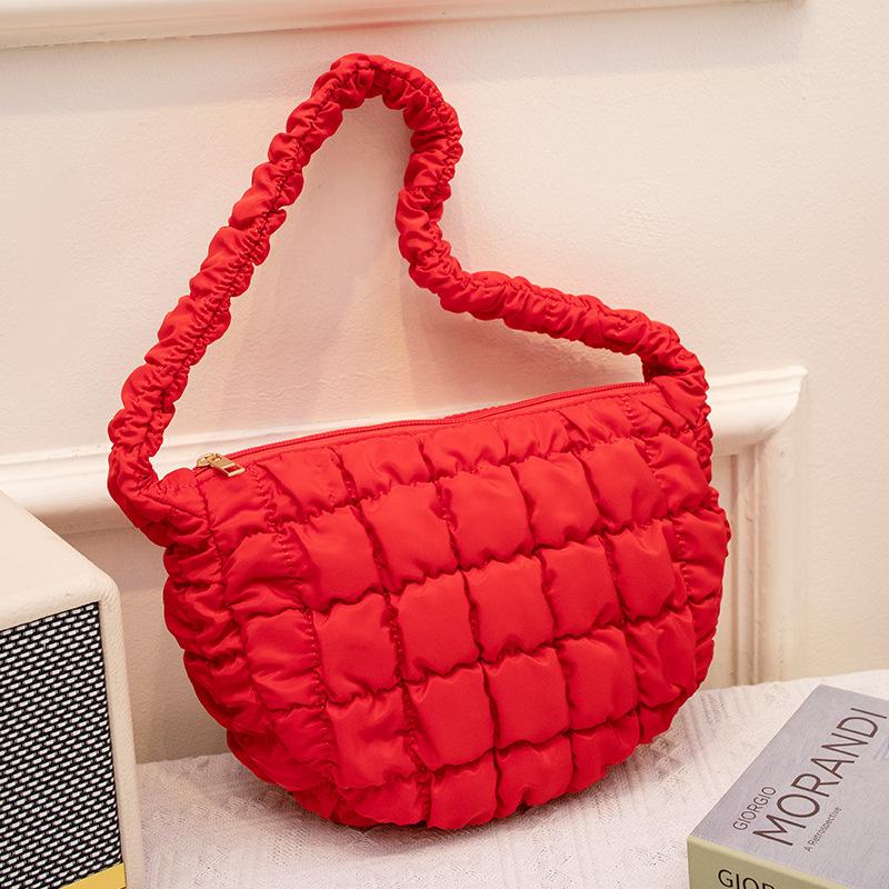 New fashion cloud underarm bag trendy versatile soft velvet mobile phone cosmetic bag