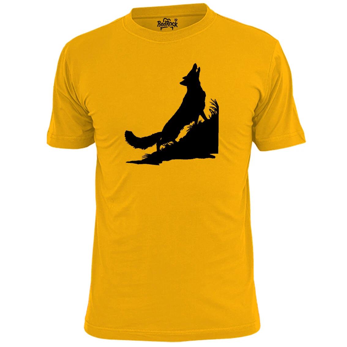 

Mens Howling Coyote Silhouette T shirt Canine Wolf Jackal 2XL