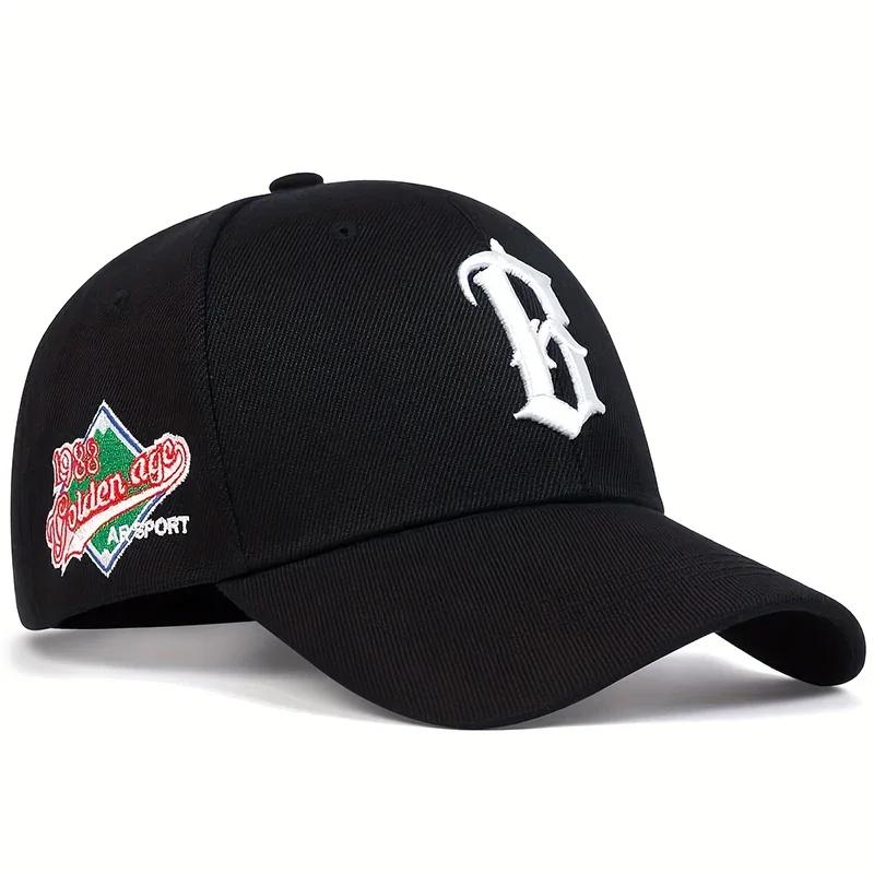 

Unisex B Letter Embroidery Baseball Caps Spring Autumn Outdoor Adjustable Casual Hats Dad Hat Sunscreen Hat