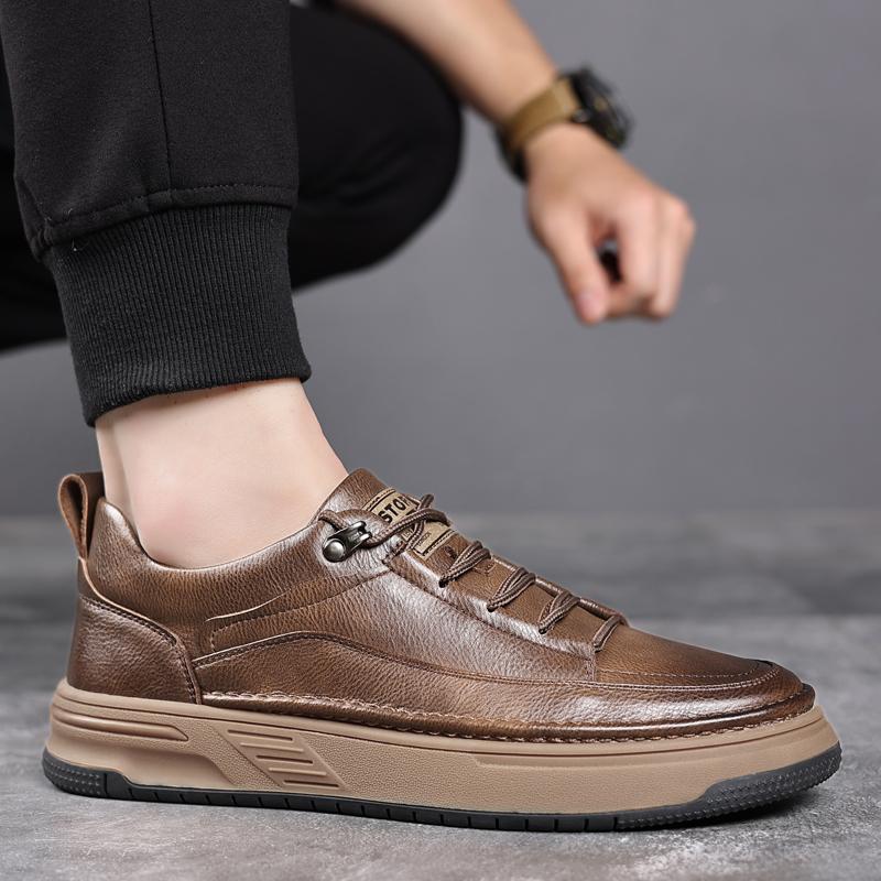 Fashion Shoes for Men 2024 New Fashion black Men's Casual Leather Sneakers outdoor Male Flats Shoes Tenis Masculino Zapatillas Hombre