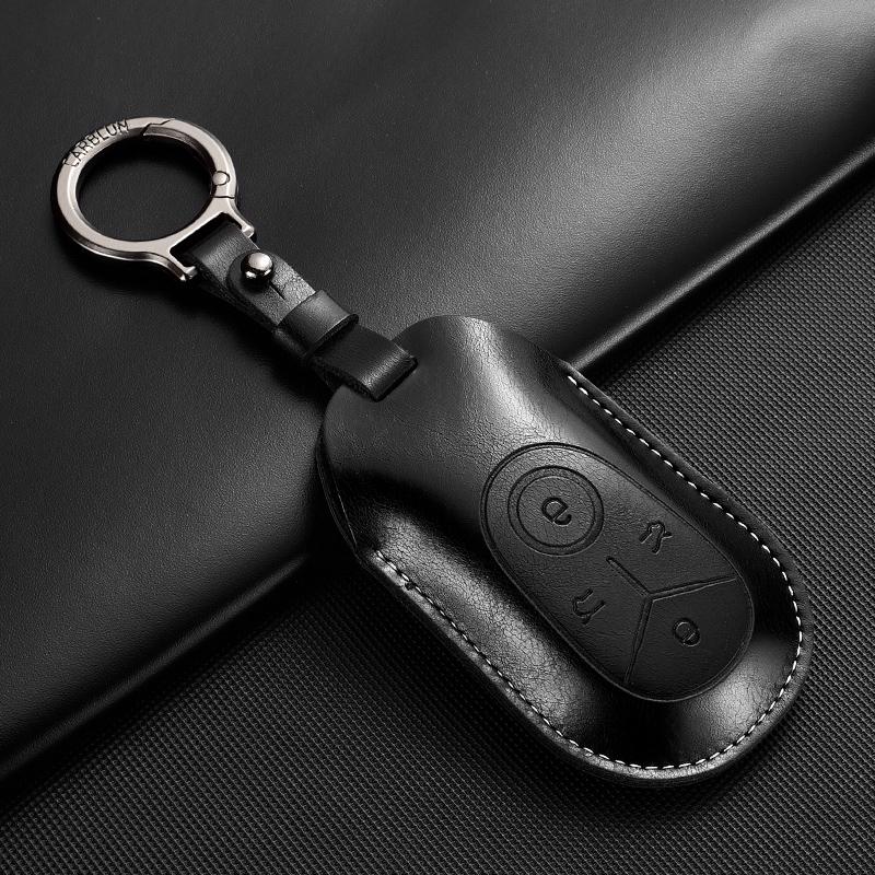 New Car Key Case Cover For Geely Ex2 - Leather Protective Key Shell Anti-Scratch Remote Key Protector
