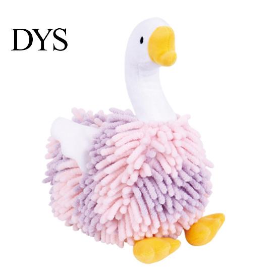 Kitchen And Bathroom Hand Towels Chenille Goose Towel, Soft Cute Fuzzy Hanging Towel for Absorbent Ball Kids Room Lovely Swan Design