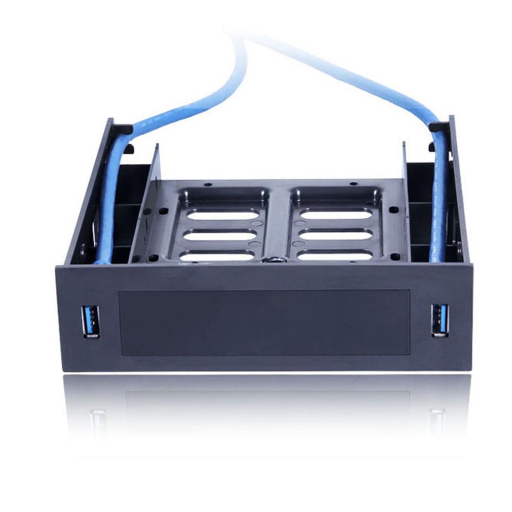 2 X USB 3.0 Frontpanel mit 3,5-Zoll-Gerät/HDD oder 2,5-Zoll-SSD/HDD zu 5,25-Zoll-Floppy- zu optischem Laufwerksschacht-Tray-Halterung