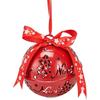 Schleifenknoten Leuchtende Glocke Ornament mit Gewebtem Band Weihnachten Hängendes Schmuckstück Fensteraufhängung