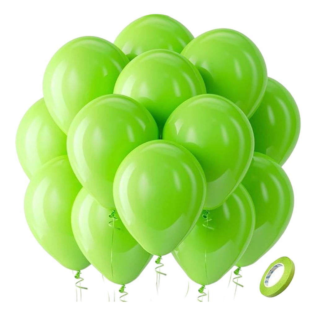 Latex Balloons, 100 Balloons Per Pack, 12-inch Round Helium Balloons, Brightly Colored, Suitable For Birthday And Party Decorations.(Sending Ribbons)