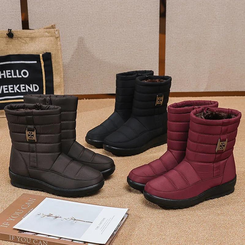 Fashion Women's Winter Shoes Ladies Comfortable Fleece Warm Ankle Boots Woman Footwear Waterproof Non-slip Snow Boots Women Botas Mujer