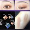 4 barvy Punk Smokey Matte Glitter Eyeshadow Dlouhotrvající třpytivé oční stíny Paletka make-upu Cool Toned Black Blue Eye Pigment