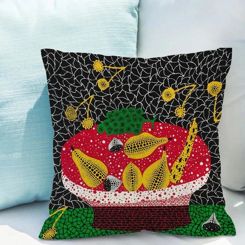 Yayoi Kusama Pumpkin Pillowcase for Living Room Double-sided Printing Cushion Cover 40x40cm Throw Pillow Covers Decorative Sofa
