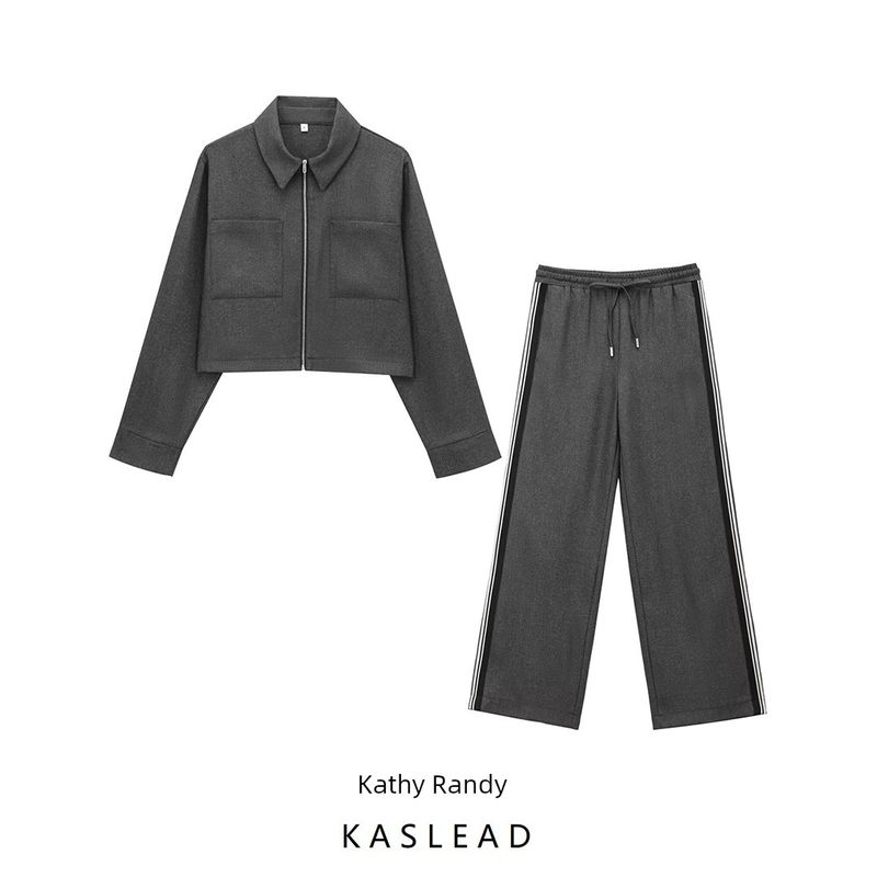 Kaslead New Arrival Women's Clothing Fashion Style Side Stripes with Decoration Outwear Pants 9915802 9913802