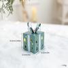 Iron Lighted Gift Box Pendant Hanging Rope Holiday Hanging Decor Xmas Tree Hanging Ornament