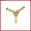 6mm Brass Hose Barb Fitting Y-Shaped 3 Way Connector for Air Water Gas Oil 5 Pcs