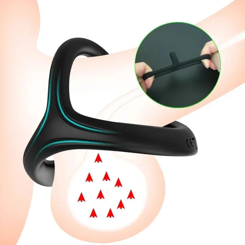 Silicone Cock Penis Penis Rings Erection Semen Lock Enhancing Long Lasting Delay Ejaculation Adult Sex Toys for Men Couples 18+