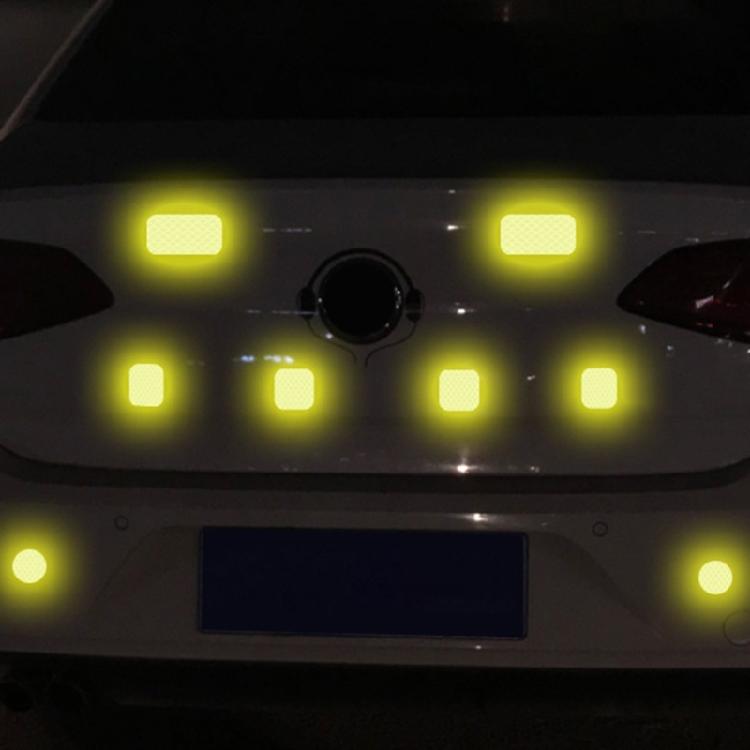 40pcs Adhesive Reflectors Sticker Door Handles Safety Warn Sticker Waterproofed for Road Marking