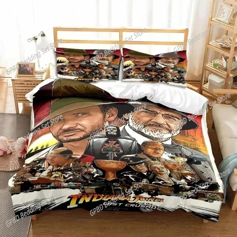 Indiana Jones The Dial of Destiny Stylish 3D NEW Duvet Cover Pillowcase Bedding Set Adult Boy Girl Bedroom Single Double Large