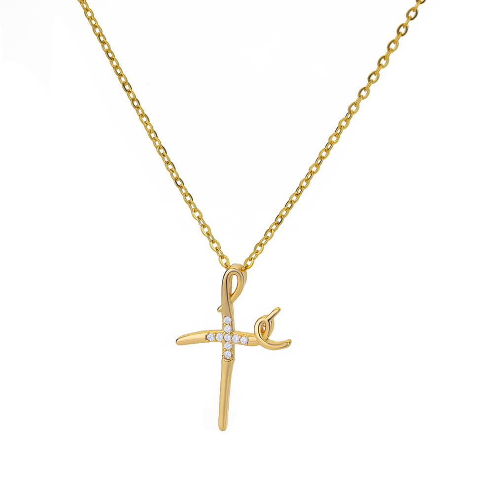 Stainless Steel Jesus Cross Necklace For Women Men Gold Color Caravaca Angels Crucifix Charm Choker Rapper Jewelry Hip Hop Gift