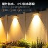 ZYXWZI Solar Outdoor Fence Light Garden Light with 3 Color Temperatures (DaylightNaturalWarm White) - Ideal for Nameplates, Indicators, Entrances,