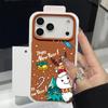 Christmas Deer Pattern Phone Case For iPhone Air 17 16 Pro Max 15 14 13 12 Pro Max 11 16e Shockproof Soft Silicone Leather Texture Cover