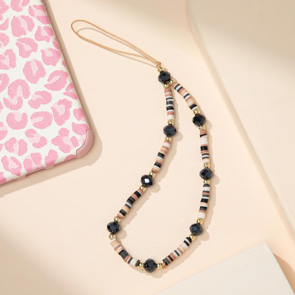 

Beads Chain Mobile Phone Lanyard Mobile Phone Strap Cell Phone Lanyard Soft Pottery Rope C