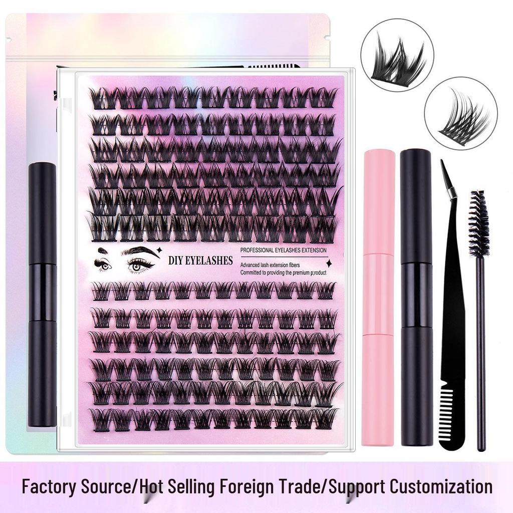 Segmentierter Fischschwanz Weizenähre Faul DIY Große Kapazität Hitzeschmelz Stiel Falsche Wimpern