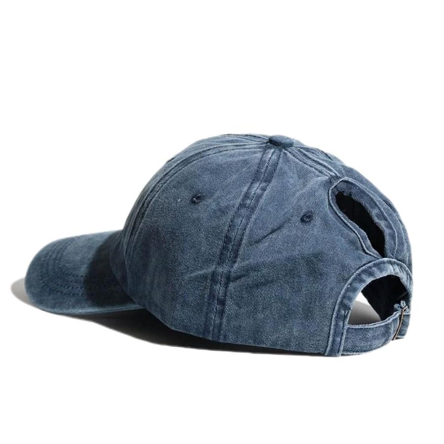 Spring Summer Baseball Cap Washed Retro For Women Ponytail Curved Brim Sun Hat Street Sport Hip Hop Cap Visor Mother's Day Gift