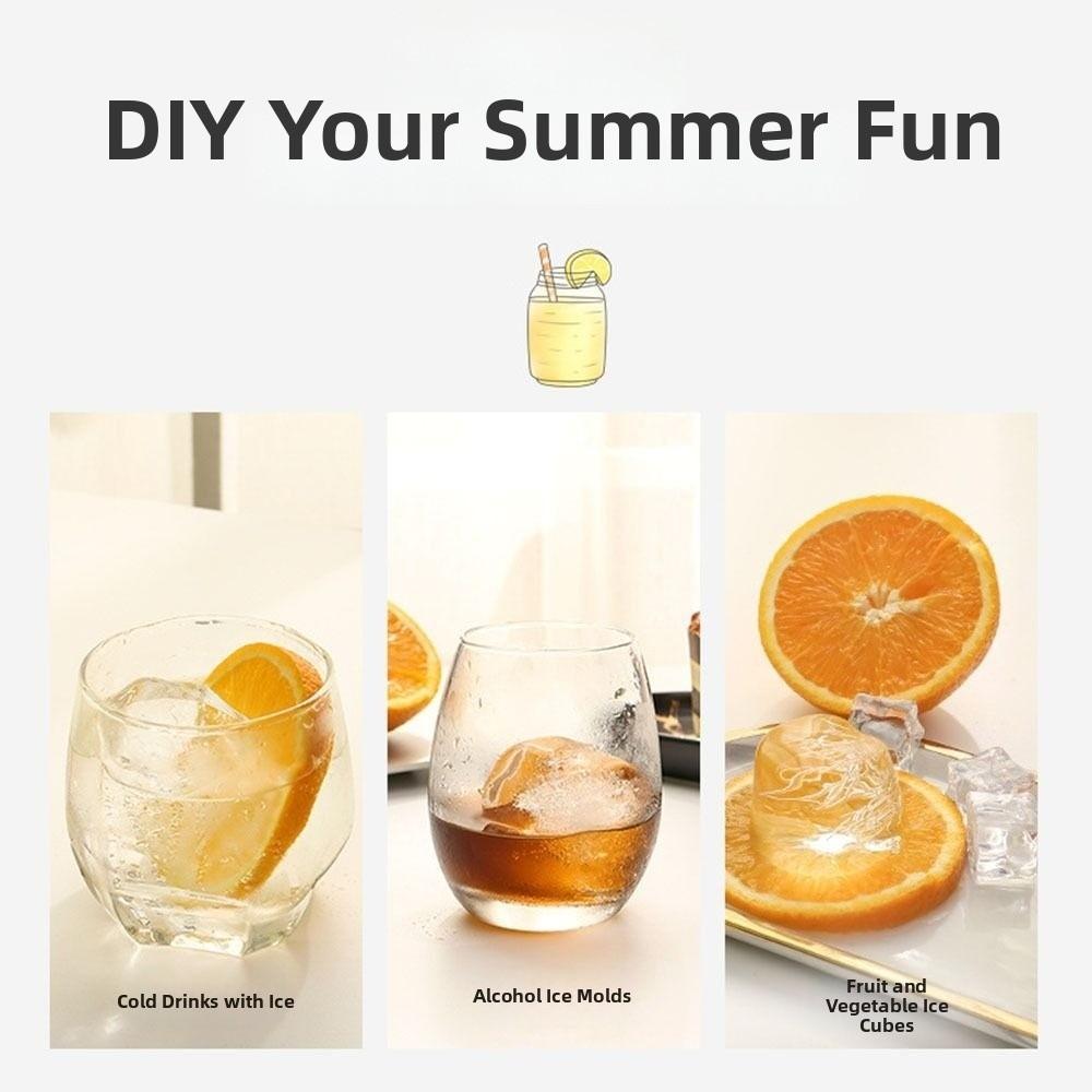 Polygon Ice Bucket With Lid Ice Cup Portable Ice Tray  For DIY Ice Cream