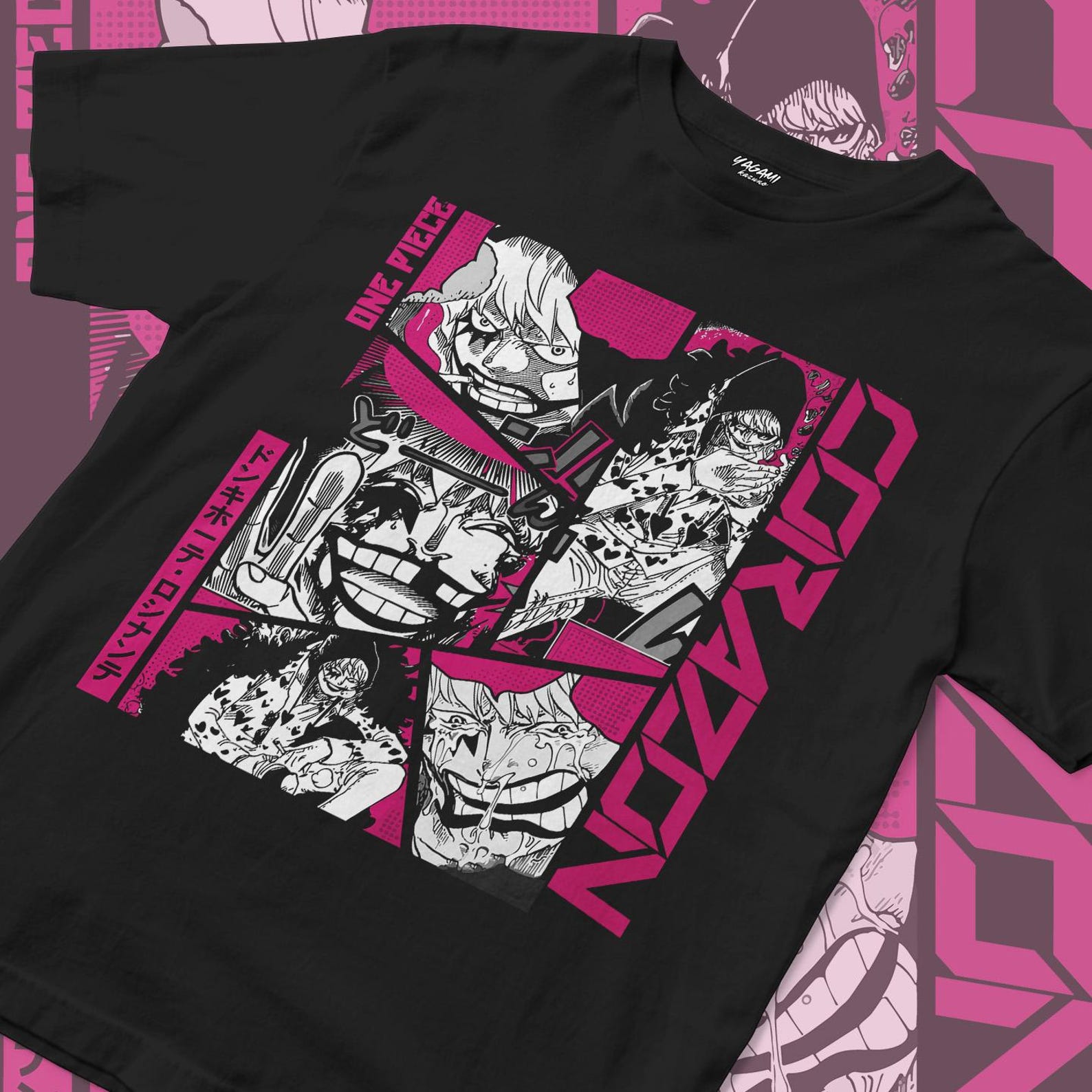 Pink Chaos Anime Streetwear | Unisex Jersey Short Sleeve Tee L