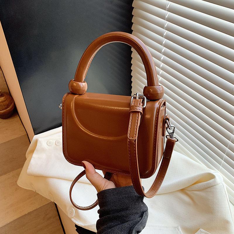 

Premium texture small bag women s new summer versatile messenger bag exquisite mini portable small square bag коричневый