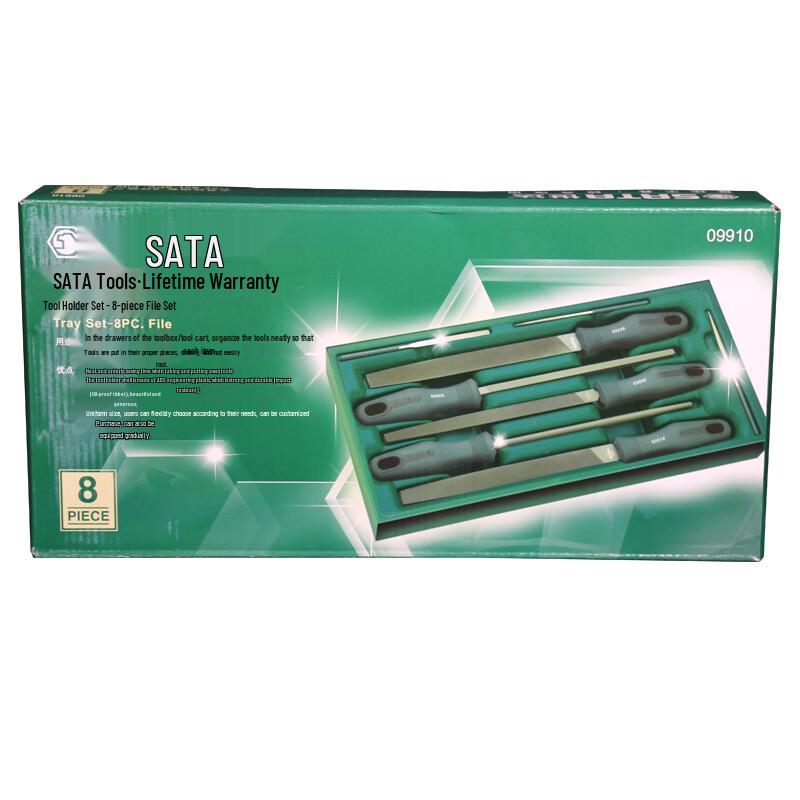 SATA 09910 8-Piece File Tool Tray Set