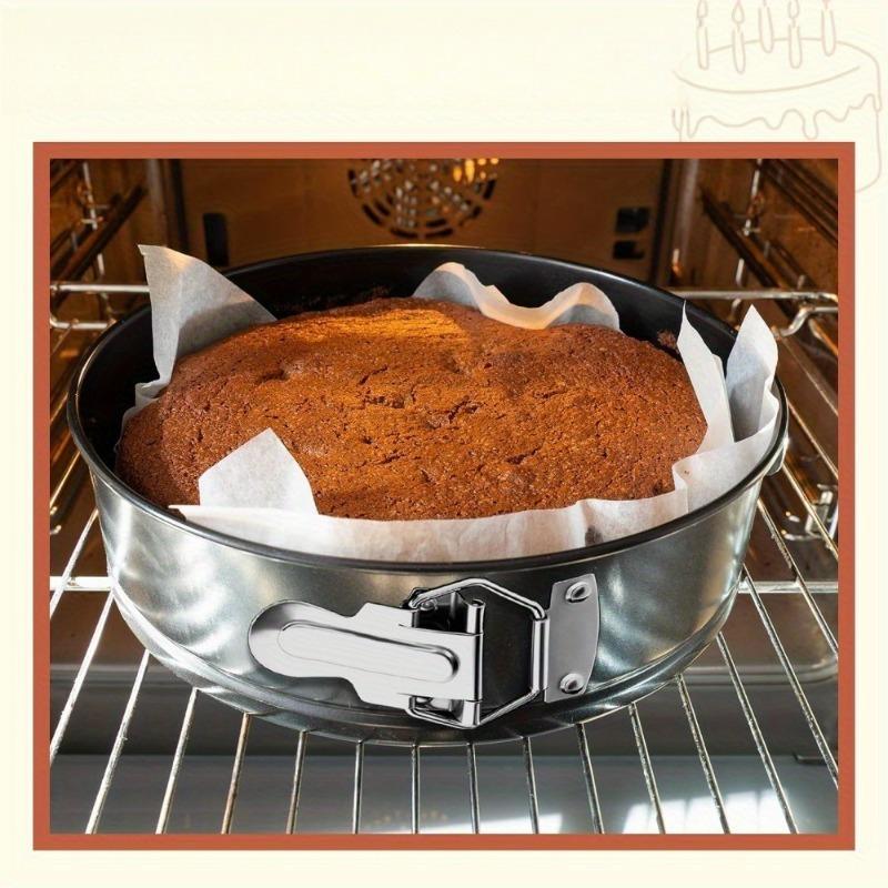 Nonstick Carbon Steel Cake Pan with Removable Bottom Ideal for Cheesecake and Bread Baking Oven and Air Fryer Safe Baking Tool