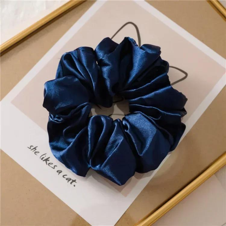 Sweet Temperament Fashion Exaggerated Hair Band Hair Accessories Retro Wrinkle Chiffon Scrunchies for Women Girls