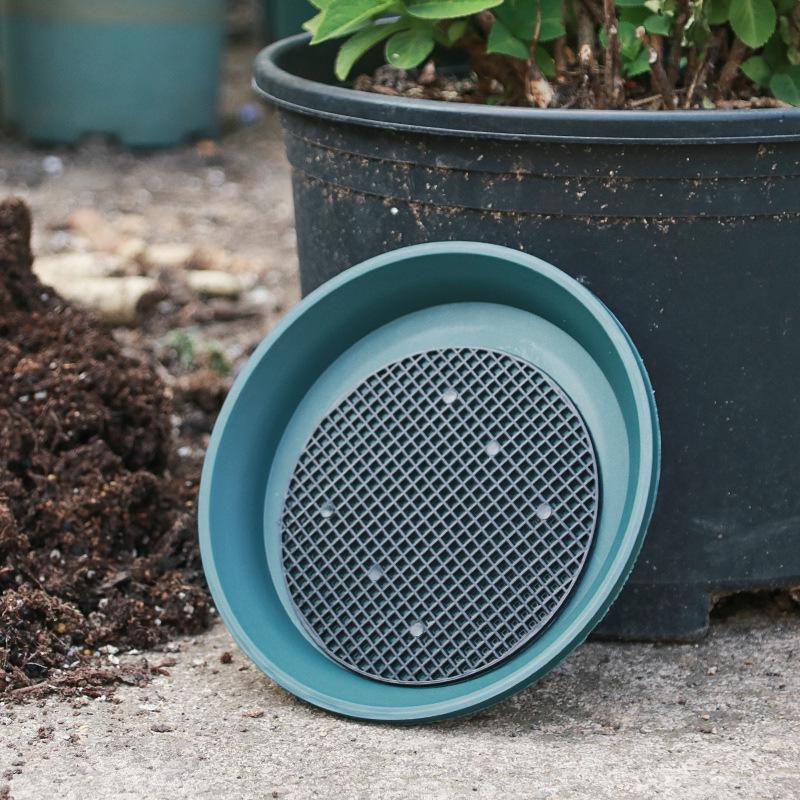 Succulent Flower Pot Drainage Mat - Plastic Insect & Soil Leak Prevention Screen for Green Plants & Bonsai