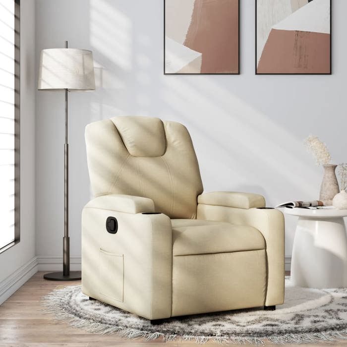 VidaXL Fauteuil Inclinable, Chaise de Relaxation avec Dossier, Siège avec Accoudoirs Rembourrés Salle de Séjour, Moderne, 372374