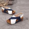 New Women's Colorblocking Sandals Thick Bottom Heightened Comfortable Lightweight Cool Slip Shockproof Wearable Casual Arch Support Slippers