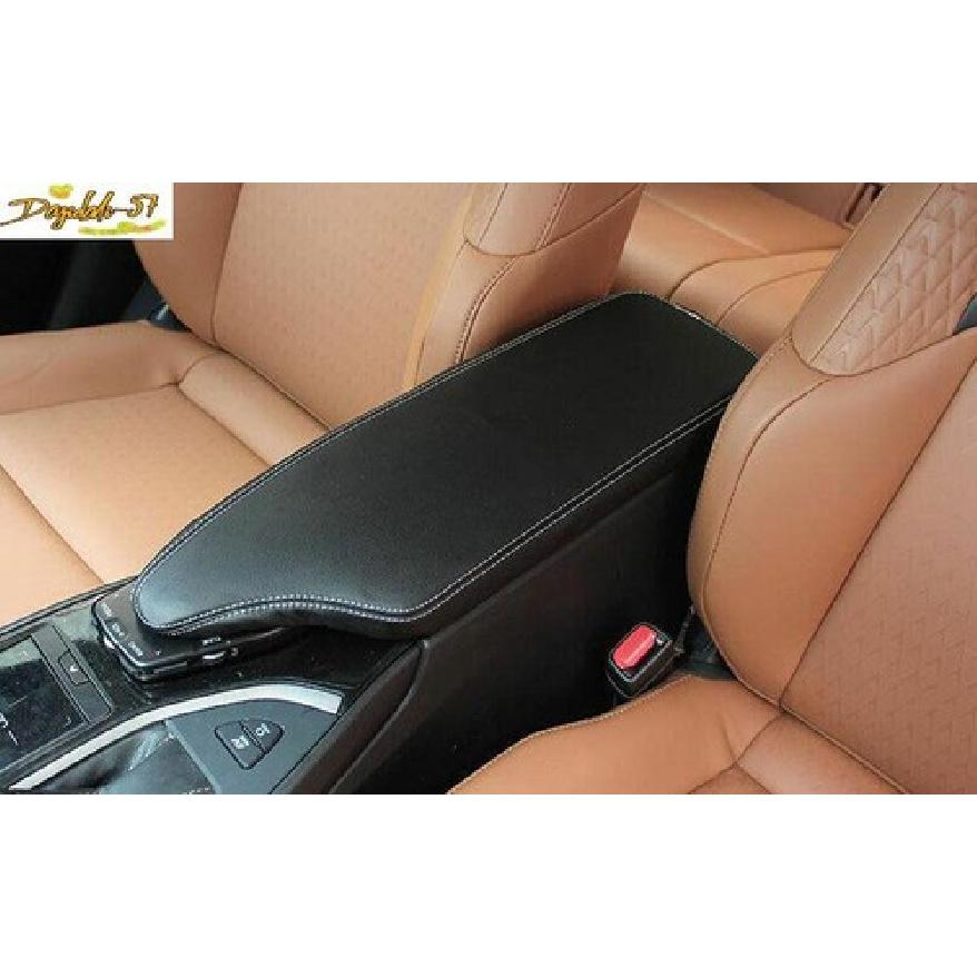 Black Leather Car Armrest Box Protector Cover For Lexus UX200 250h -