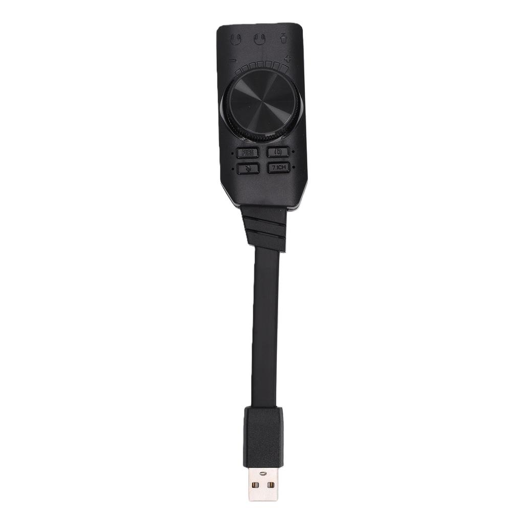 USB Sound Card 7.1 Surround Sound Adapter External Stereo Audio Jack Converter with Volume Control Mic Mute for PC