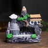 Creative Resin Backflow Incense Burner - Mountain Stream Design, for Sandalwood and Agarwood, Indoor Home Décor